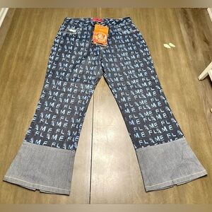 NWT Rare Johnny Blaze Flame Jeans Capris- sz.7/8